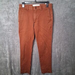 Banana Republic Travel Chino Pants Slim Fit Mens Size 30x30 Maroon Casual Preppy